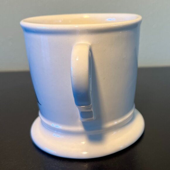Anthropologie Letter A Monogram Initial Shaving Style Pedestal Base Mug Cup - Picture 4 of 13
